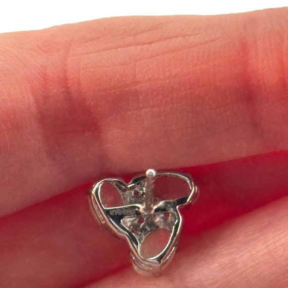 NWT Chuck Clemency Sterling Silver 3 Opal Clear Topaz Stud Earrings Designer - Picture 8 of 11